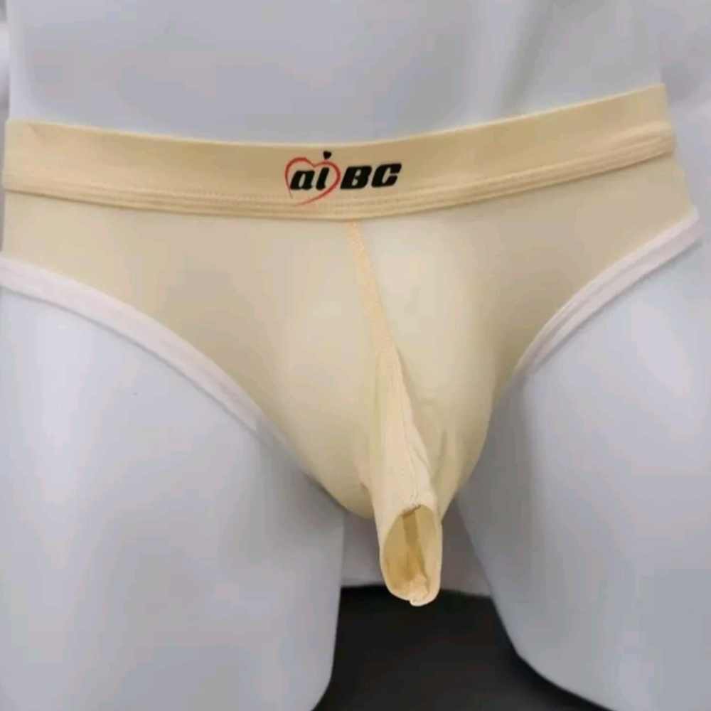 Ultra Thin Briefs Mesh Transparent Underwear Elephant Nose Sexy Lingerie SZ XL